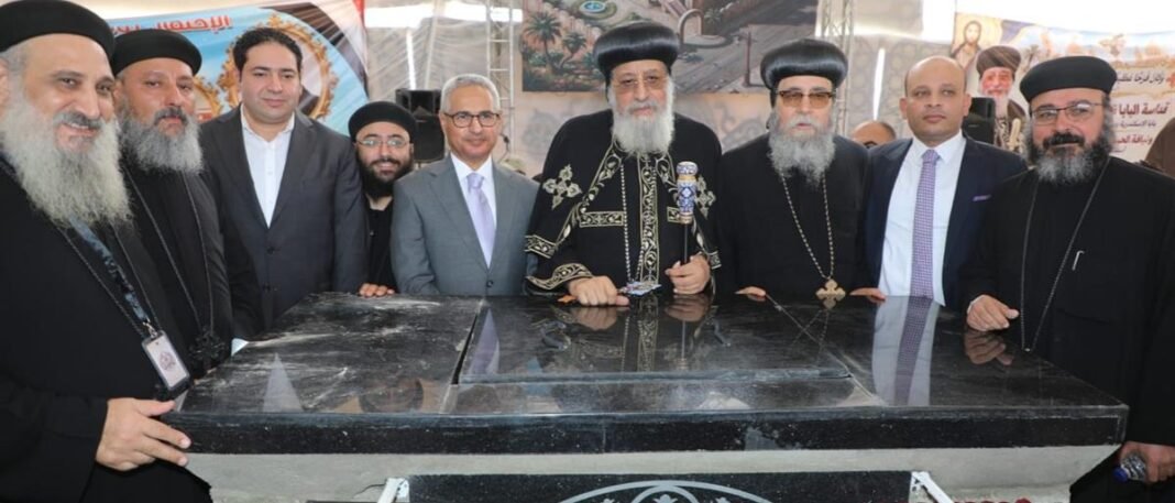 pope-tawadros-ii-lays-foundation-stone-for-al-fashn-cathedral